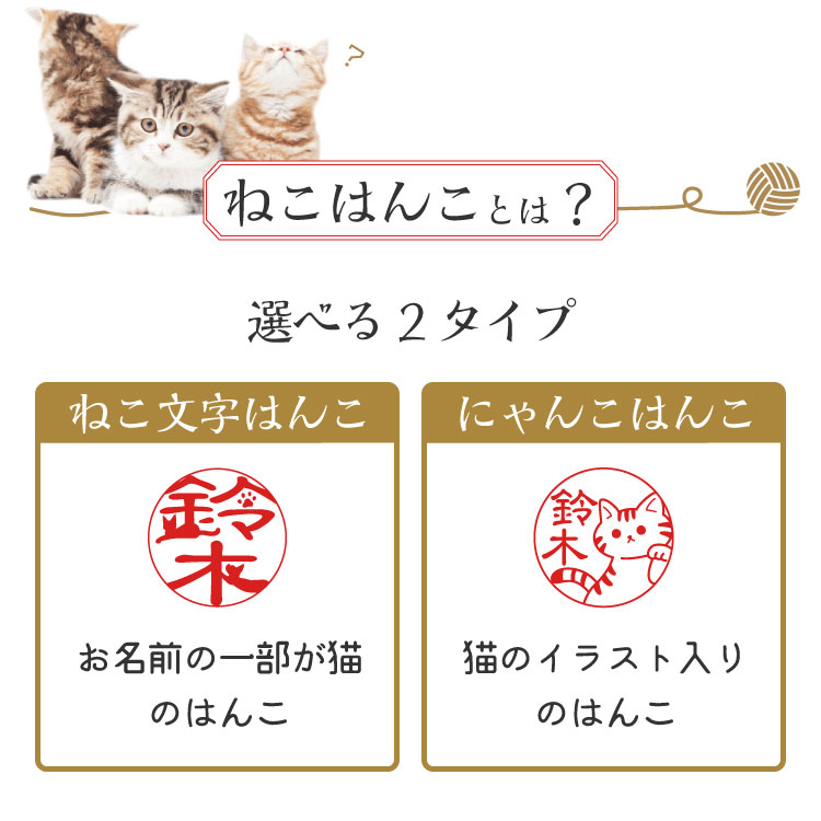 ねこ文字はんこの説明